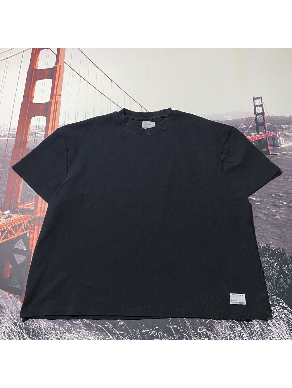 Public Supply Oversized Heavyweight Knit Mens 2XL XXL Short Sleeve Black T Shirt